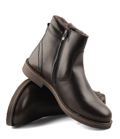 Iguana 006-49 brązowe skórzane botki