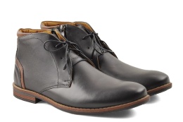 Iguana 097-784 czarne skórzane trzewiki