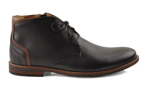 Iguana 097-784 czarne skórzane trzewiki