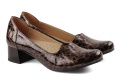Jaromin 7772 brązowe skórzane półbuty w panterkę