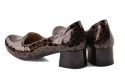 Jaromin 7772 brązowe skórzane półbuty w panterkę