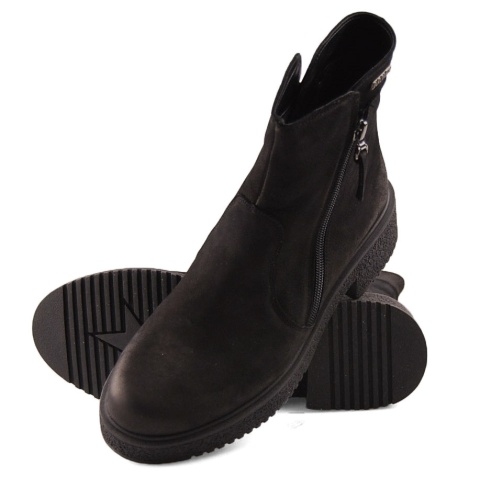 Jaromin 7930 czarne skórzane botki