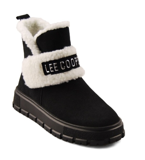 Lee Cooper LCJ-25-01-3740L czarne skórzane śniegowce Lee Cooper LCJ-25-01-3740L czarne skórzane śniegowce