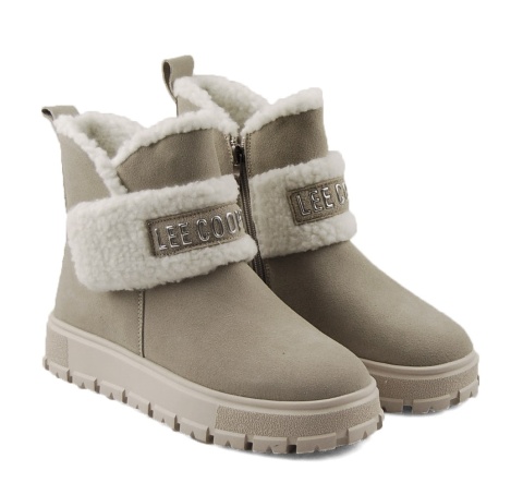 Lee Cooper LCJ-25-01-3739L szare skórzane śniegowce Lee Cooper LCJ-25-01-3739L szare skórzane śniegowce