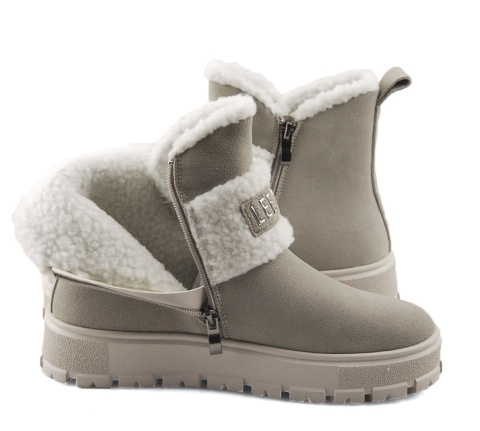 Lee Cooper LCJ-25-01-3739L szare skórzane śniegowce Lee Cooper LCJ-25-01-3739L szare skórzane śniegowce