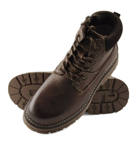 Lee Cooper LCJ-25-33-3956MB brązowe skórzane trapery