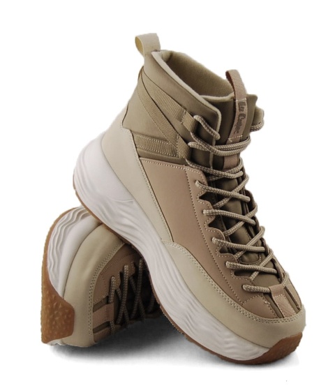 Lee Cooper LCJ-25-47-3990L beżowe botki na platformie Lee Cooper LCJ-25-47-3990L beżowe botki na platformie