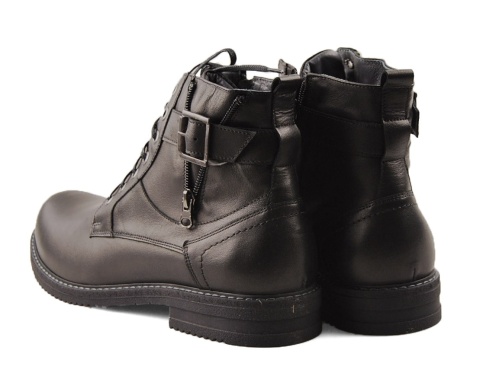 Lemi 173 F czarne skórzane botki