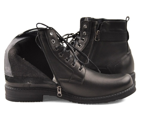 Lemi 173 F czarne skórzane botki