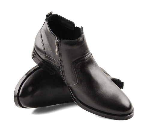 Lemi 191 F czarne skórzane botki