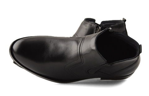 Lemi 191 F czarne skórzane botki