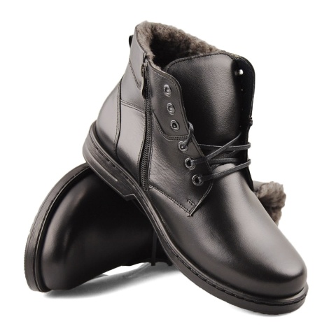 Lemi 59 W czarne skórzane botki