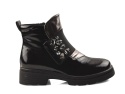 Loretta Vitale C3874B czarne skórzane botki