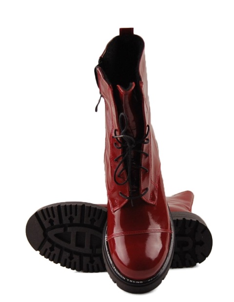 Morek 276 czerwone skórzane trapery