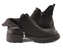 Olivetti B-251A czarne skórzane botki