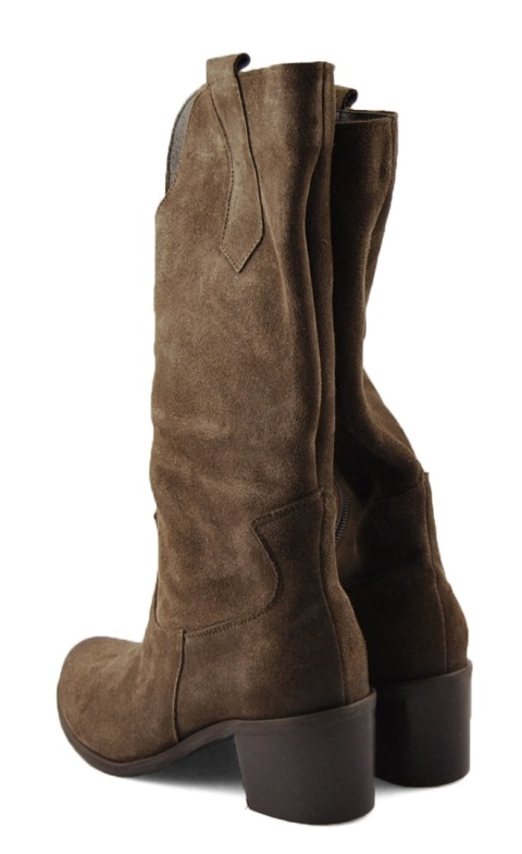 Olivetti KO-05 brązowe skórzane kowbojki