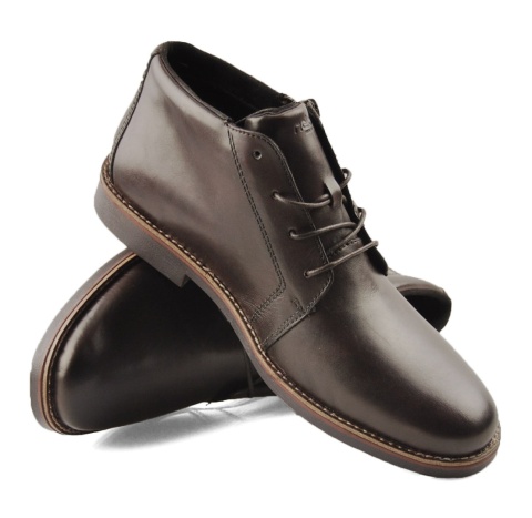 Rieker 15324-25 brązowe skórzane botki