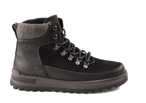 Wrangler 20253030.25Y czarne skórzane trapery